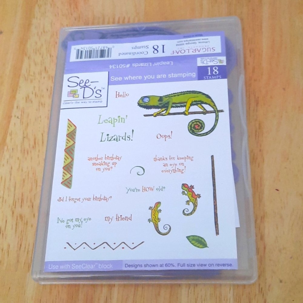 Leapin' Lizards clear mount stamp set.
